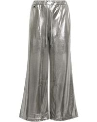 Doublet - Metallic-Finish Wide-Leg Trousers - Lyst
