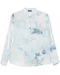 Emporio Armani - Camicia Con Stampa - Lyst