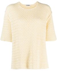 Jil Sander - Knitted Cotton Top - Lyst