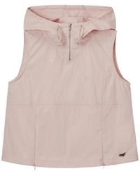 Mini Cream - Hooded Zip-Up Vest - Lyst