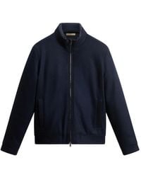 Woolrich - Knitted Wool Bomber Jacket - Lyst