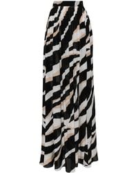 Elie Saab - Falda larga con estampado de cebra - Lyst