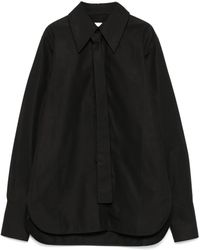 Jil Sander - Camisa con lazo en el cuello - Lyst