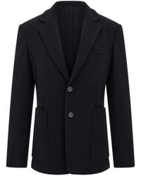 Ferragamo - Single-Breasted Jersey Blazer - Lyst