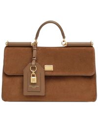 Dolce & Gabbana - Sac À Main Sicily Bordé De Cuir - Lyst