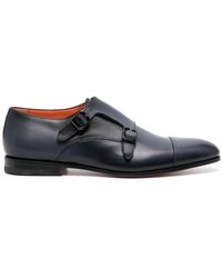 Santoni - Double-buckle Leather Shoes - Lyst