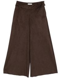 Niu - Suede-Effect Trousers - Lyst