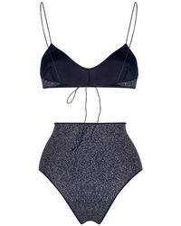 Oséree Glanzende Bikini - Blauw