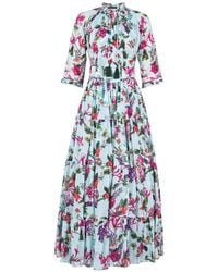 Samantha Sung - Eva Floral-Print Maxi Dress - Lyst