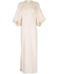 Stella McCartney - Broderie-Anglaise Floral Long Dress - Lyst