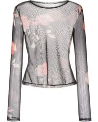 Our Legacy - Floral-prinrt Semi-sheered Top - Lyst