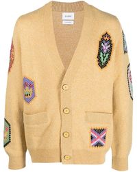 Barrie - Scottish Symbols Intarsia-Knit Cardigan - Lyst
