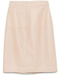Kiton - Leren Mini-Rok - Lyst
