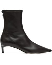 Dear Frances - Fio Pointed-Toe Leather Ankle Boots - Lyst