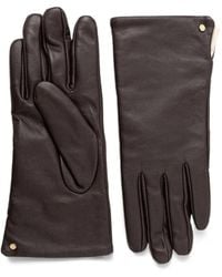 Gianni Chiarini - Logo-Plaque Leather Gloves - Lyst
