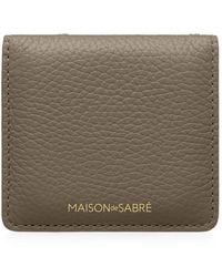 Maison De Sabre - Pebbled Leather Compact Mirror - Lyst