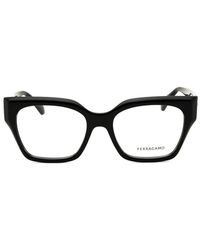 Ferragamo - Gancini Rectangle-Frame Glasses - Lyst