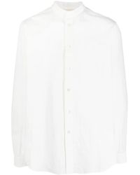 Forme D'expression - Band-Collar Cotton Shirt - Lyst