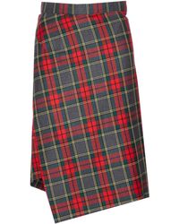Vivienne Westwood - Jupe Asymétrique À Motif Tartan - Lyst