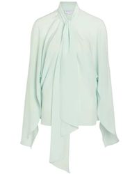Stella McCartney - Bow Cape-Sleeve Blouse - Lyst