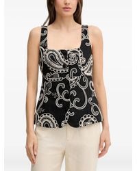 Pedro Del Hierro Madrid - Embroidered-Paisley Top - Lyst