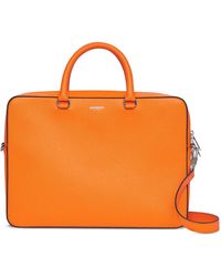 Burberry Aktentasche aus genarbtem Leder - Orange