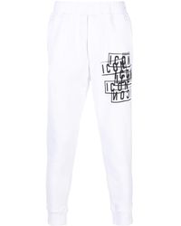 DSquared² - Icon-print Cotton Track Pants - Lyst