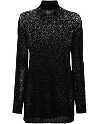 TOTEME - High-neck Crochet-knit Jumper - Lyst