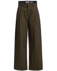 Essentiel Antwerp - Denim-Panel Wide-Leg Trousers - Lyst