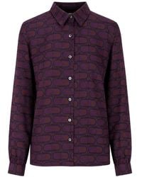 Laura Urbinati - Geometric-Print Long-Sleeved Shirt - Lyst