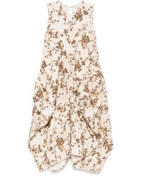 Uma Wang - Abito Midi A Fiori - Lyst