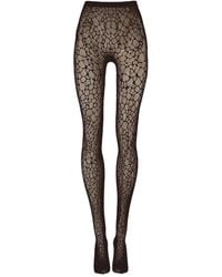Wolford - Reptile-Pattern Net Tights - Lyst