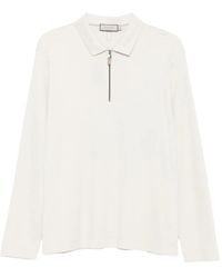 Canali - Jersey tipo polo con cremallera en el cuello - Lyst