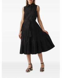 MEIMEIJ - Pleated Sleeveless Midi Shirt Dress - Lyst