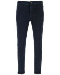 PT Torino - Logo-Patch Slim-Fit Jeans - Lyst