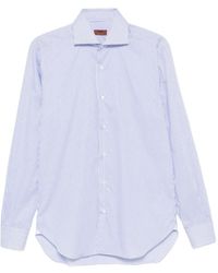 Barba Napoli - Vertical-Stripe Spread-Collar Shirt - Lyst