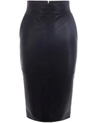 Elisabetta Franchi - Midi-Rok Met Logoband - Lyst