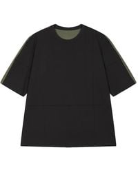 CROQUIS - Two-Tone Panelled T-Shirt - Lyst