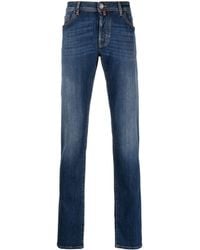 Jacob Cohen - Tapered-Jeans mit Logo-Patch - Lyst