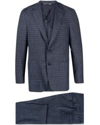 Canali - Check-Pattern Single-Breasted Suit - Lyst
