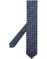 Etro Gemusterte Seidenkrawatte - Blau