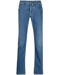 Jacob Cohen - Logo-Patch Straight-Leg Jeans - Lyst