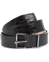 DSquared² - Crocodile-Effect Leather Belt - Lyst