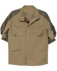 Sacai - Panelled Drawstring-Waist Jacket - Lyst