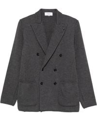 Lardini - Double-Breasted Knitted Blazer - Lyst