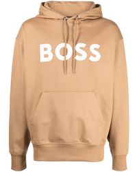 BOSS - Felpa Con Cappuccio - Lyst