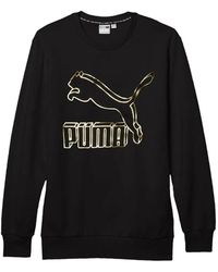 PUMA - Logo-Print Crew-Neck Sweatshirt - Lyst