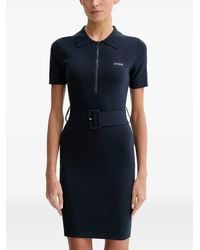Guess - Belted Zip-Up Mini Dress - Lyst