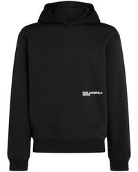 KARL LAGERFELD - Logo-Print Hoodie - Lyst