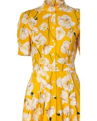 Carolina Herrera - Cotton Midi Dress - Lyst